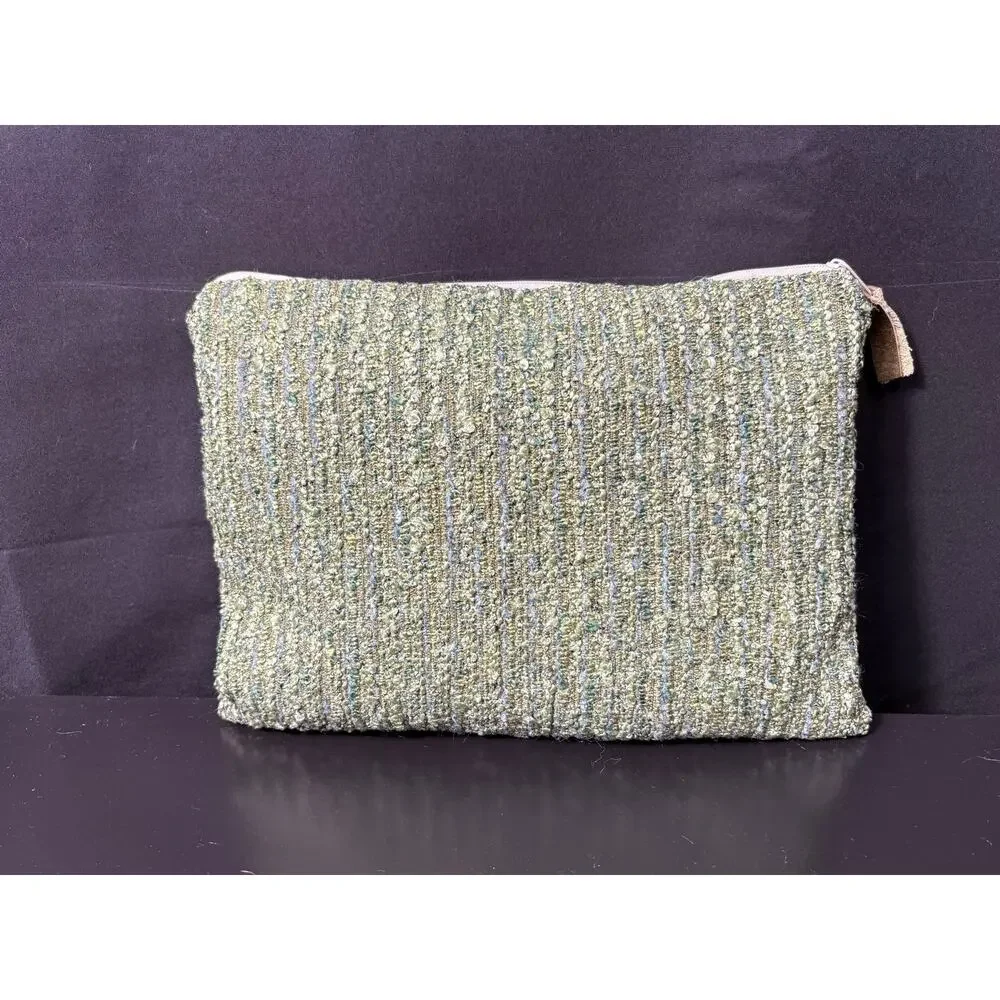 Handmade Bag Created with Designer Fabric Blue Bird Lined Satchel Toiletry Pouch